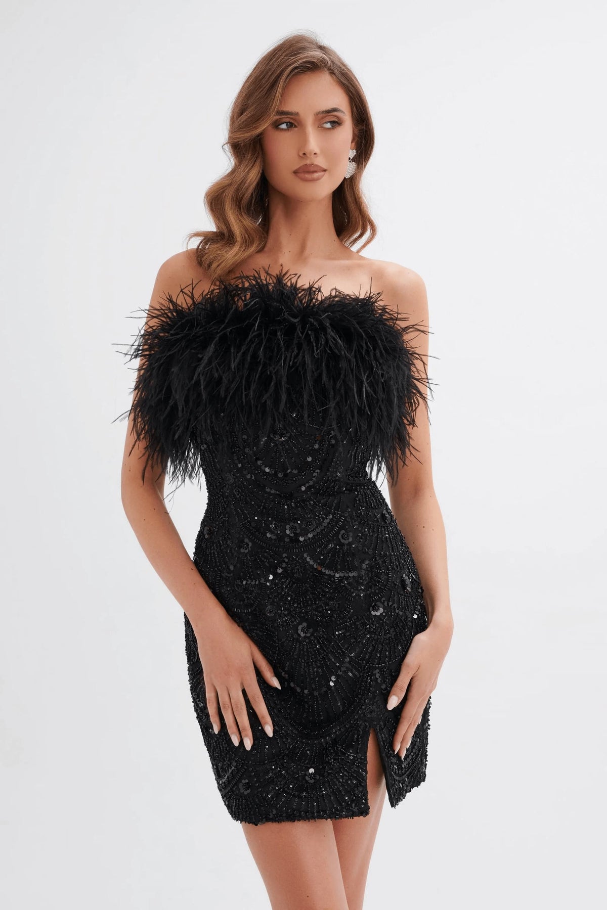 Embellished Mini Dress