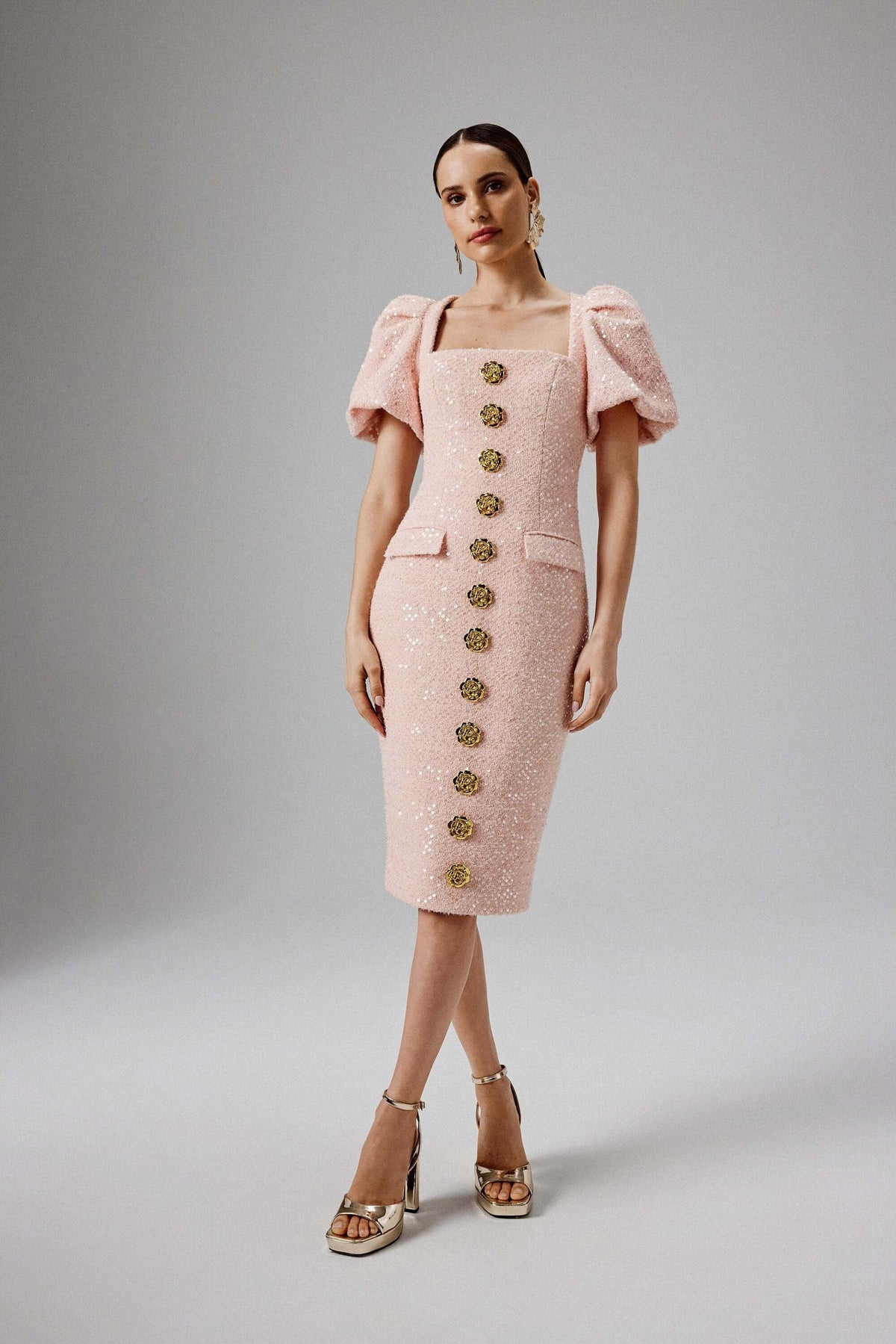 Cable Knit Merino Midi Dress
