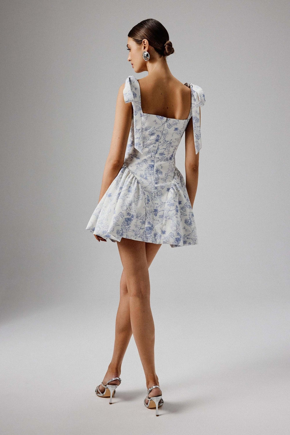 Tie Shoulder Bubble Hem Mini Dress