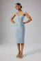 Square Neck Bouclé Midi Dress