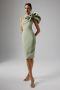 One Shoulder Detail Midi Dress